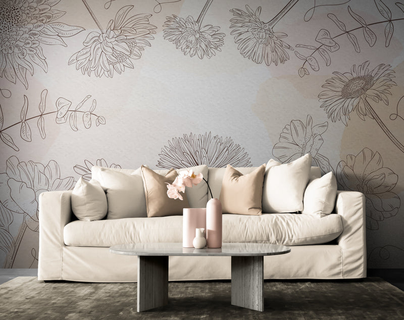 Floral Wallpaper - Vintage Linear