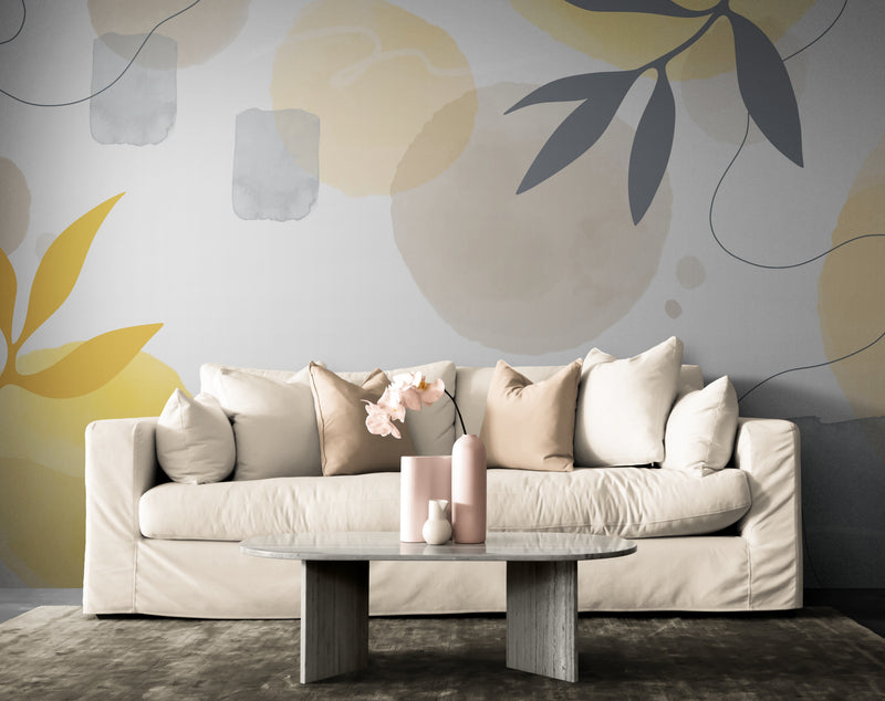 Contemporary Wallpaper - Foliage and Colorful Patterns