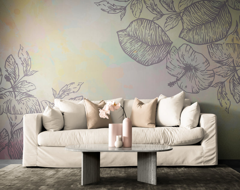 Illustration Wallpaper - Pastel Floral