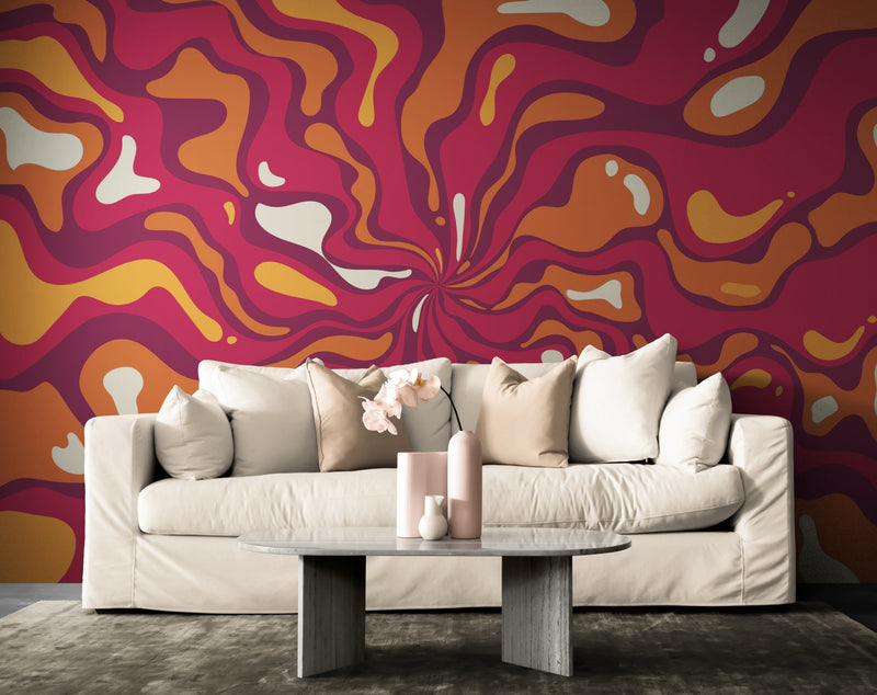 Abstract Wallpaper - Hypnotic Red and Pink