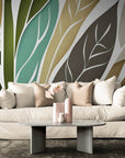 Papier Peint Moderne - Feuilles Tropicales Design