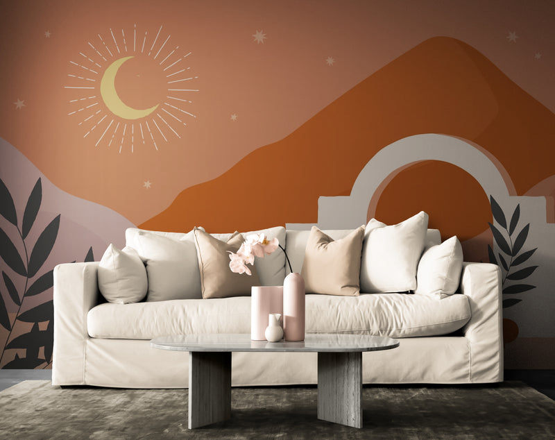 Papier Peint Boho - Paysage Architectural