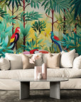 Papier Peint Jungle - Oiseaux Exotiques