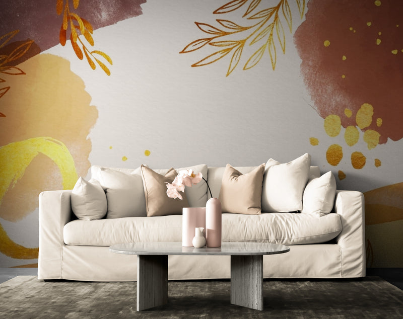 Papier Peint Art & Déco - Terracotta Et Or