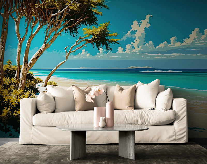 Papier Peint Illustration - Bord De Plage