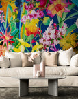 Papier Peint Jardin Fleuri - Oasis De Couleurs