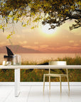 Landscape Wallpaper - Sunset with Sailboat