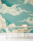 Papier Peint Japonais - Nuages Clairs
