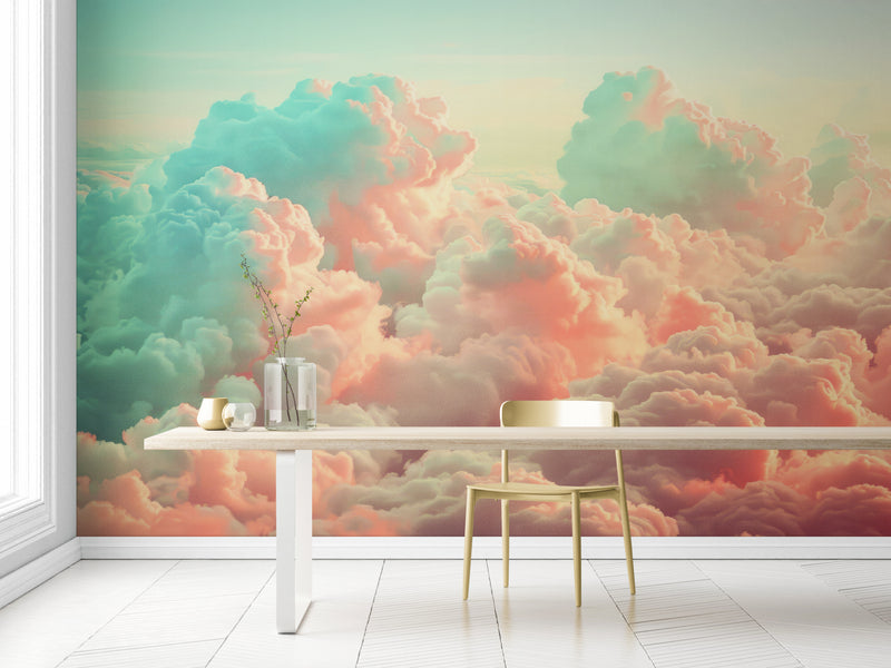 Papier Peint Abstrait - Nuages Ensoleillés
