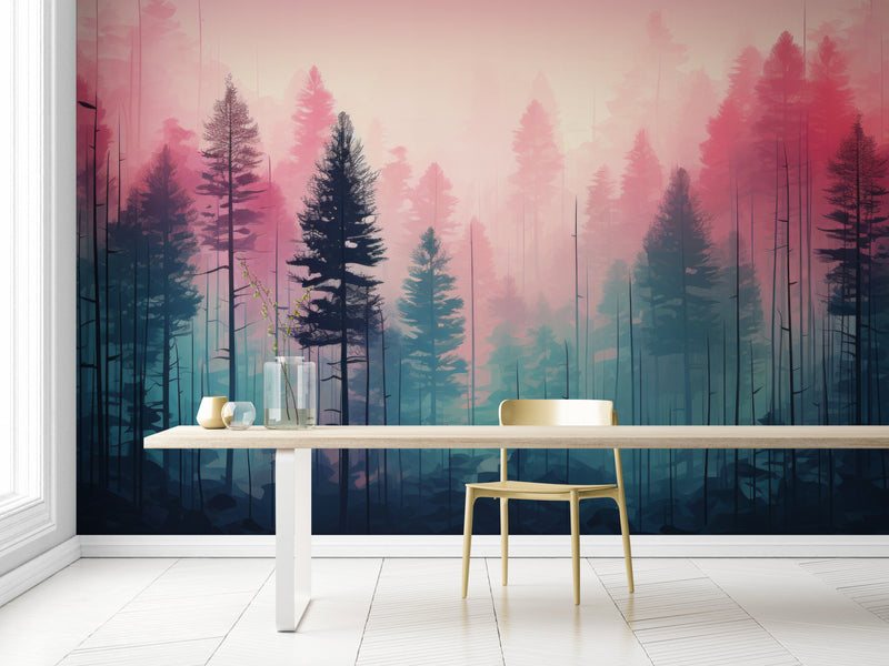 Papier Peint Rétro - Forêt