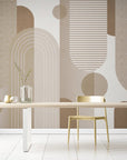 Papier Peint Minimaliste - Arches Marrons