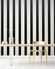 Papier Peint Minimaliste - Lignes Noir Et Blanc