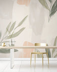 Papier Peint Abstrait - Feuilles Vertes