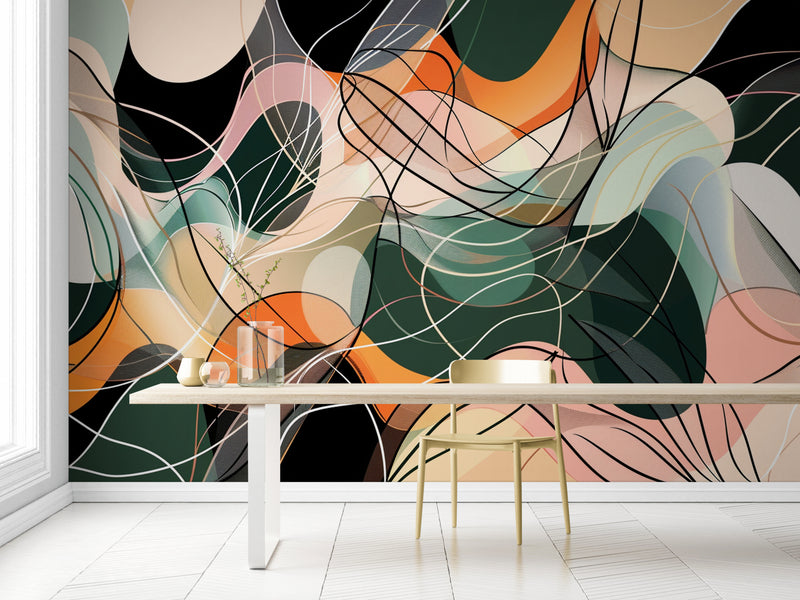 Contemporary Wallpaper - Intertwined Shapes