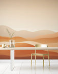 Papier Peint Abstrait - Désert Orange