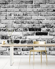 Papier Peint Brique - Noir Et Blanc