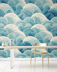 Papier Peint Japonais - Vagues Abstraites