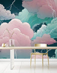 Papier Peint Japonais - Nuages Et Tonnerre