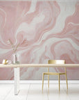 Papier Peint Abstrait - Marbre Rose
