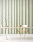 Papier Peint Art & Déco - Rayures Vertes