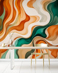 Papier Peint Art & Déco - Ondes Colorées