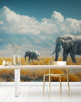 Papier Peint Paysage - Parade d'Éléphants