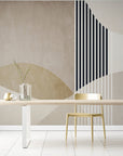 Papier Peint Minimaliste - Courbes Harmonieuses