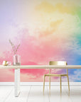 Papier Peint Design - Nuages Multicolores