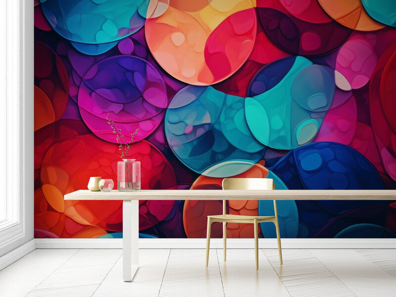 Papier Peint Abstrait - Moderne Et Coloré
