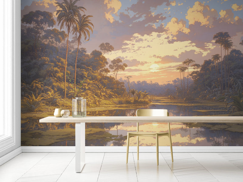 Illustration Wallpaper - Tropical Landscape