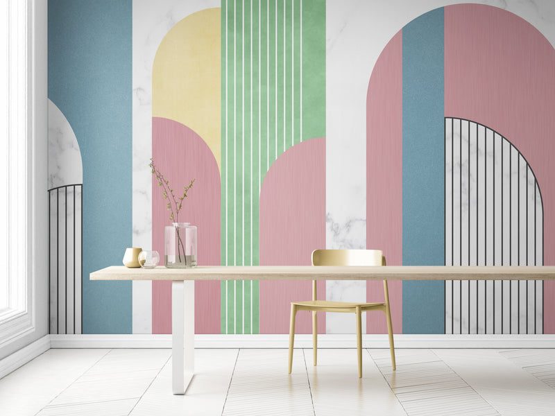 Geometric Wallpaper - Pastel Colors