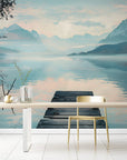Papier Peint Paysage - Ponton Etendue D’eau