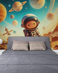 Papier Peint Enfant Scandinave - Astronaute Et Planètes