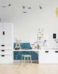 Papier Peint Enfant - Baleine Souriante
