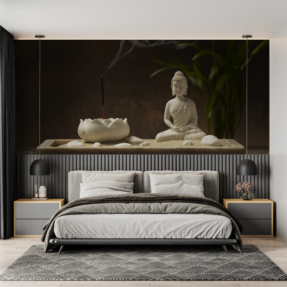 Zen Buddha Incense Wallpaper