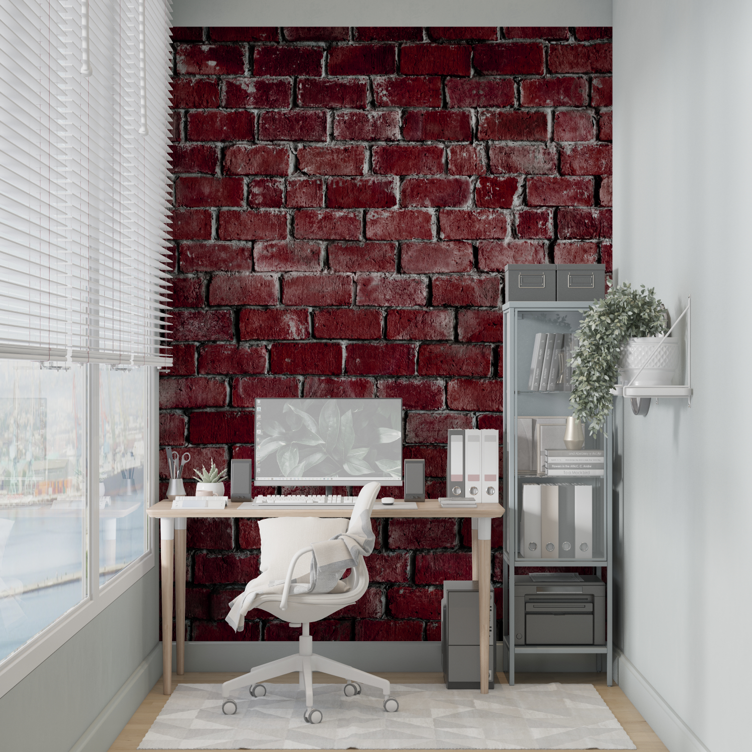Papier Peint Art & Déco - Mur de Briques Rouges