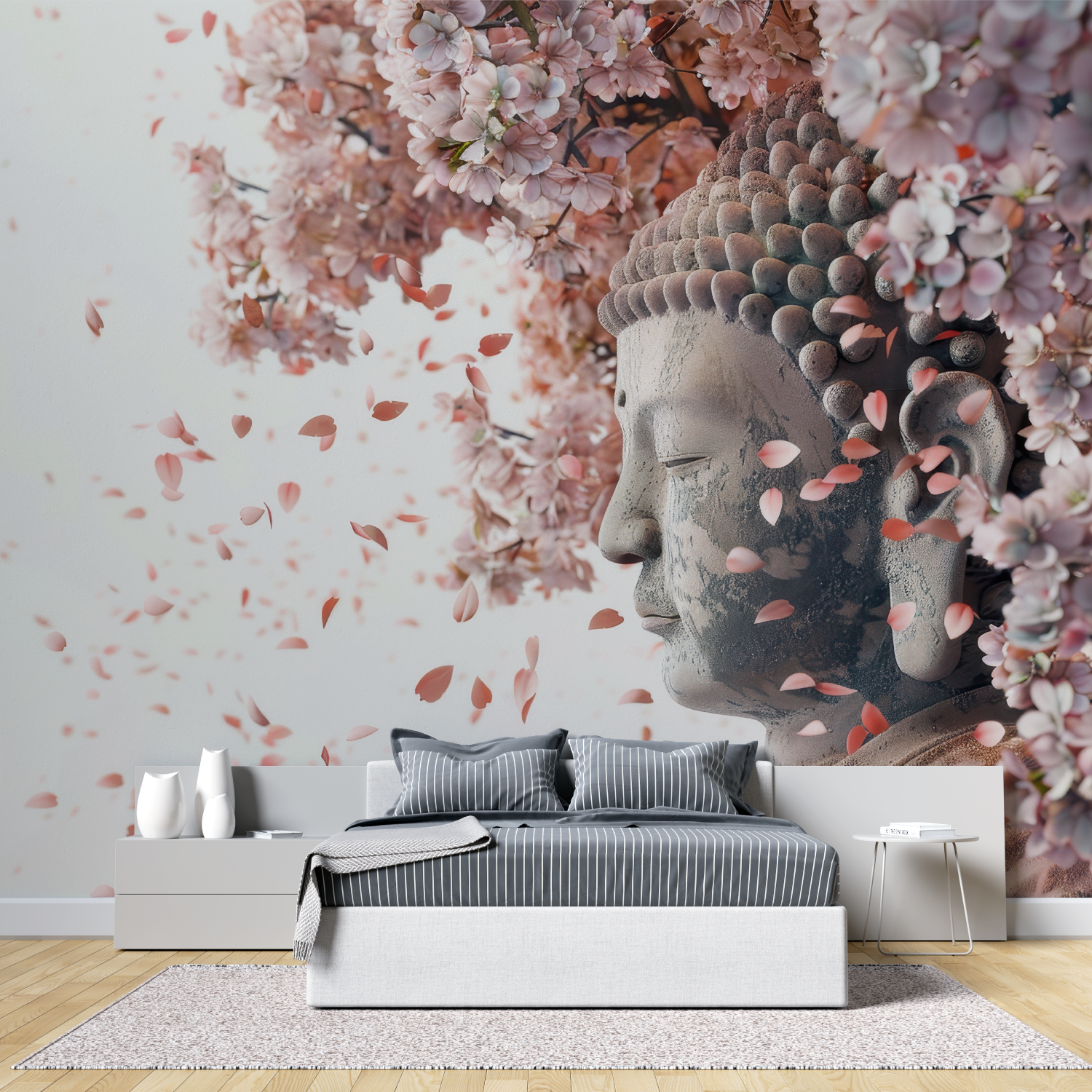 Japanese Wallpaper - Buddha under the Cherry Trees
