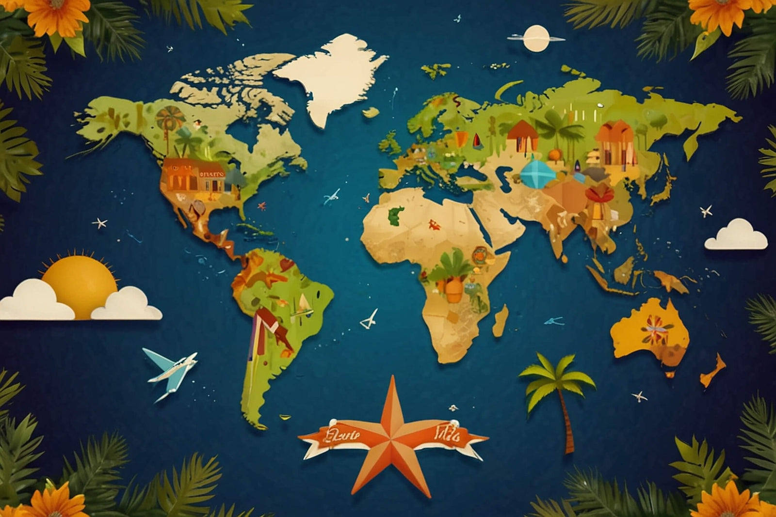 Children's Wallpaper World Map