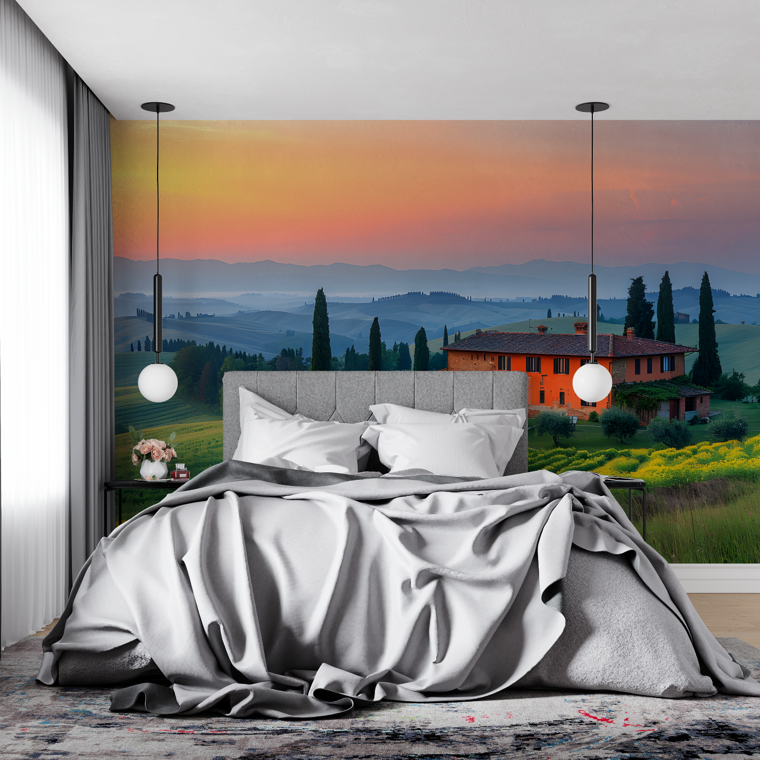 Panoramic Wallpaper Tuscan Landscape