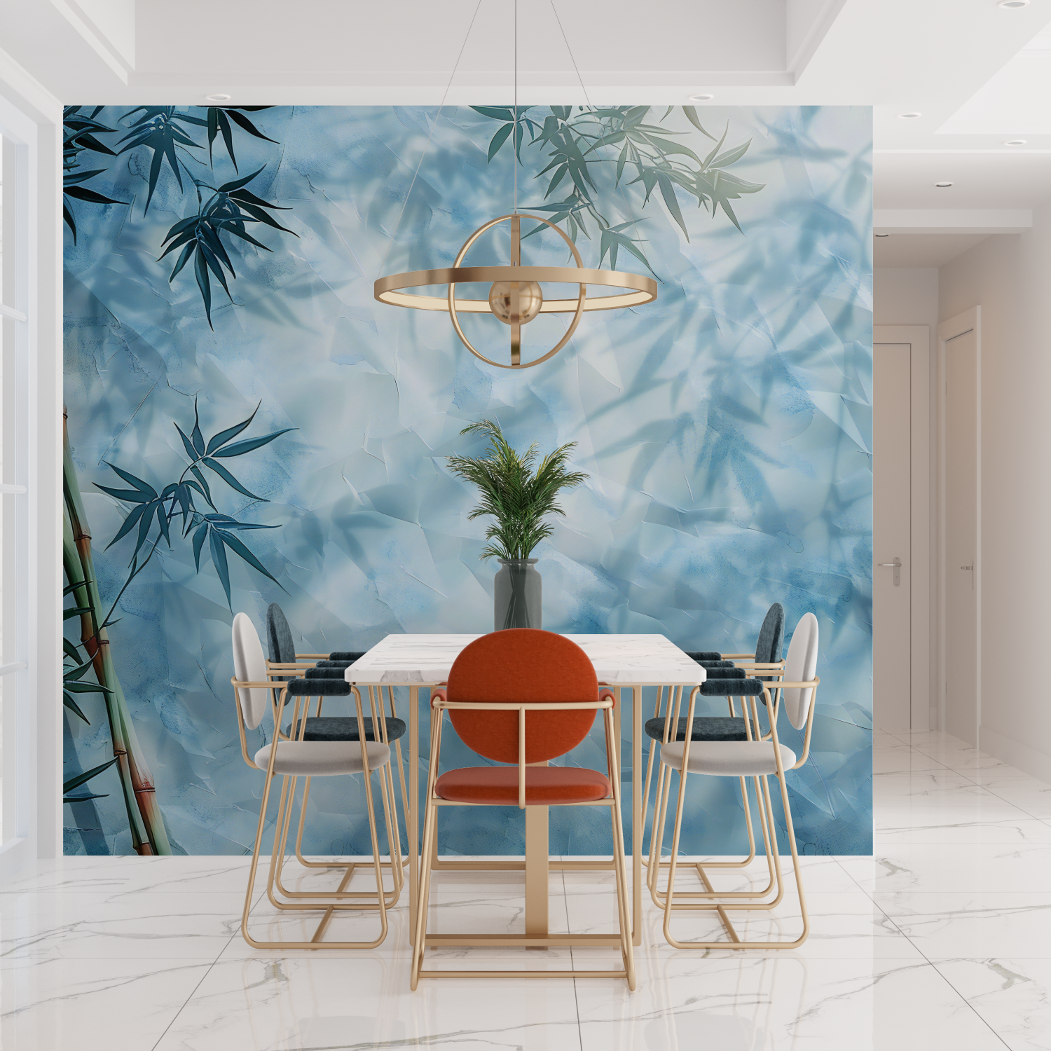 Landscape Wallpaper - Blue Bamboo