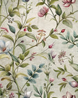 Papier peint fleuri - feuillage champêtre moderne