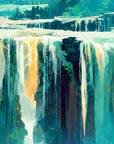 Artistic Wallpaper – Poetic Cascade Digital Painting