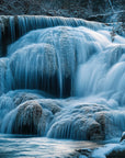 Papier peint cascades - chutes glacées secrètes
