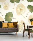 Papier Peint Floral - Fleurs De Ginkgo