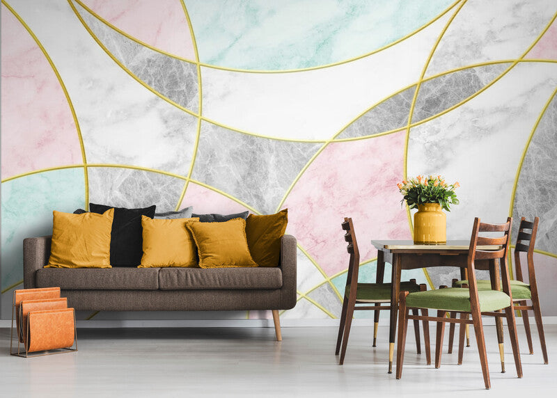 Papier Peint Design - Géométrique Marbre