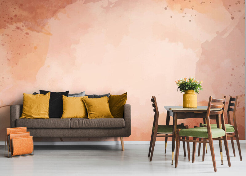 Papier Peint Art & Déco- Rose Terracotta
