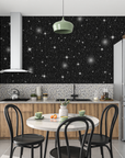Black and White Wallpaper - Night Starbursts
