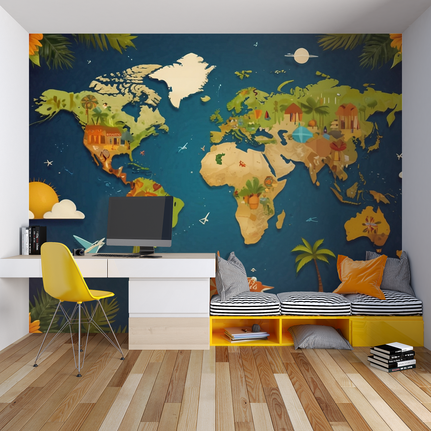 Children's Wallpaper World Map