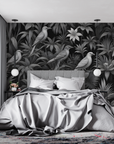 Floral Wallpaper - Birds and Flowers in Black and White