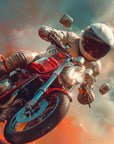 Papier Peint Illustration - Motard Intergalactique